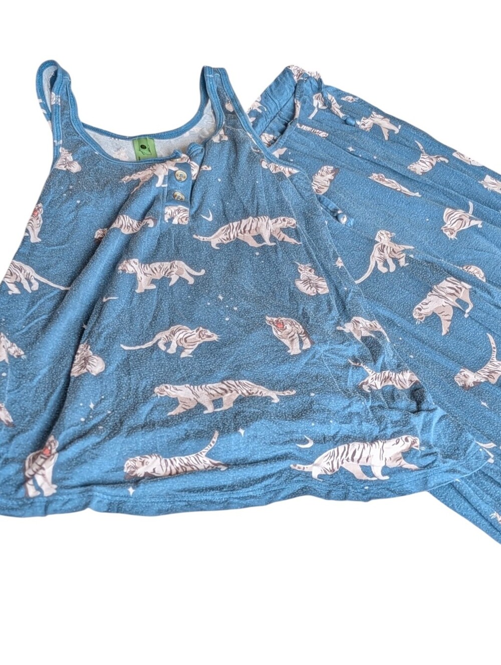 Honeydew Intimates Blue Tiger Print Women's Pajama Set M Two Piece Tank Pants